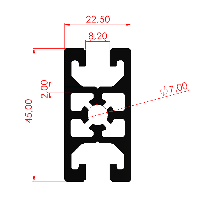 22,5x45 Panel Profili