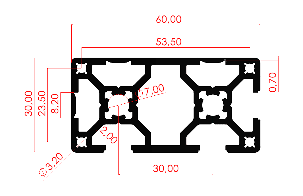30x60 Kapalı Sigma Profil