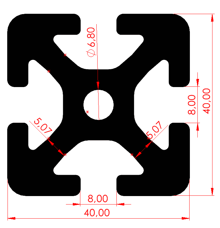 40x40 Ağır Sigma Profil Özel Seri