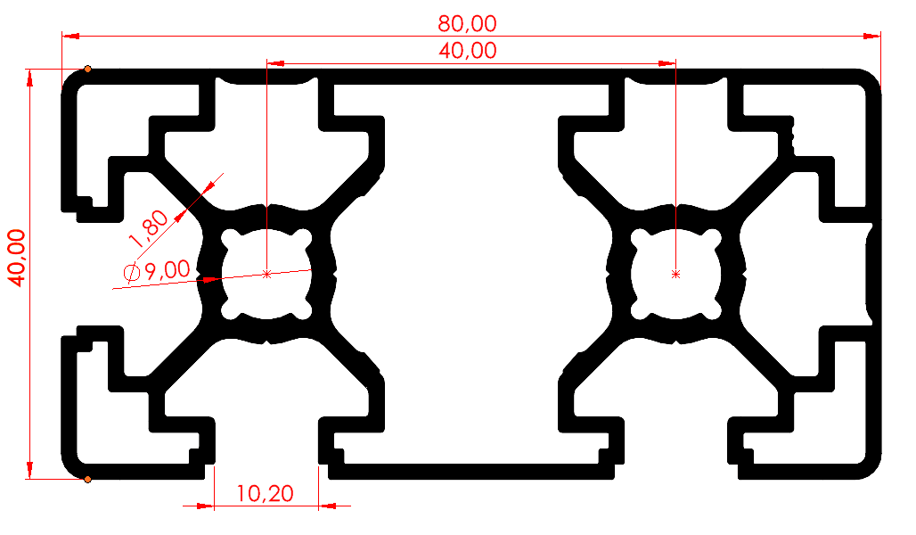 40x80 Kapalı Sigma Profil