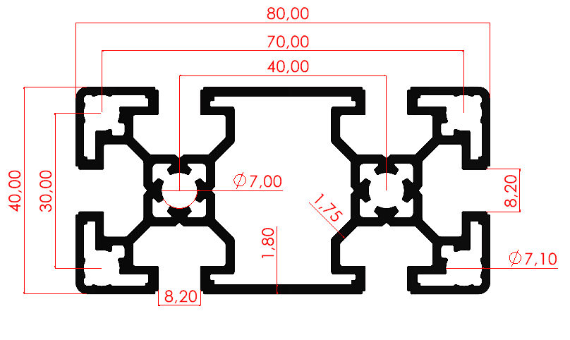 40x80 Hafif Sigma Profil