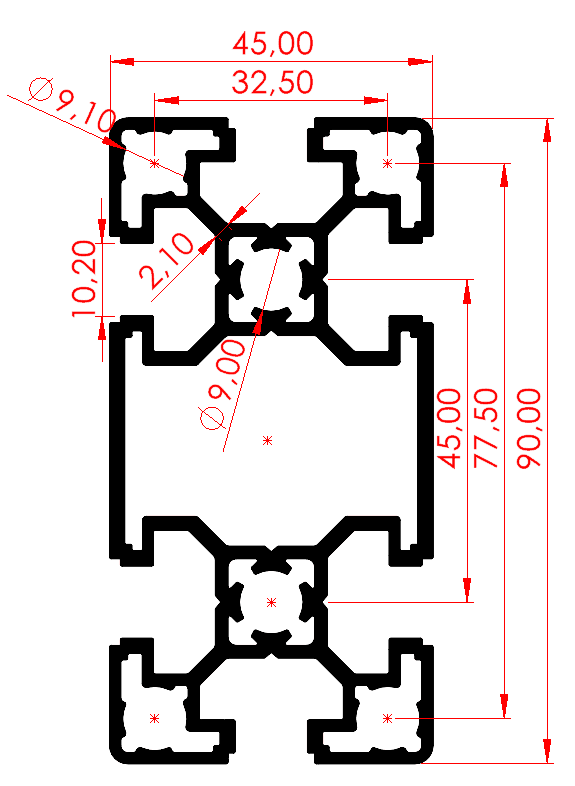45x90 Hafif Sigma Profil