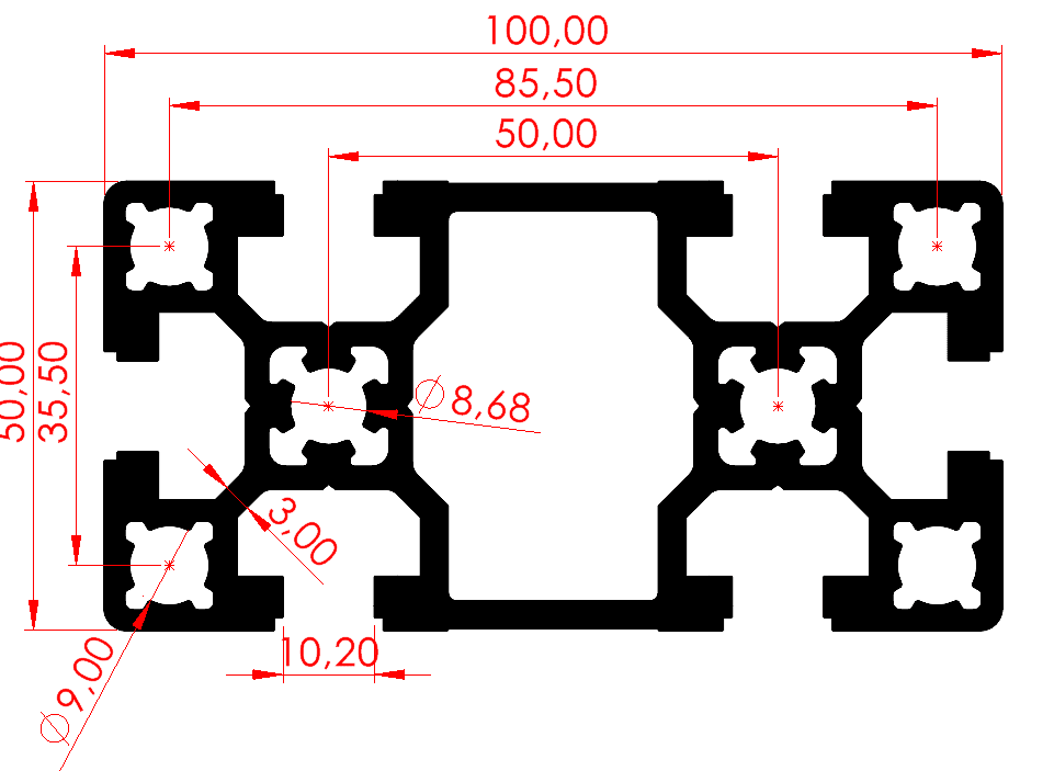 50x100 Ağır Sigma Profil