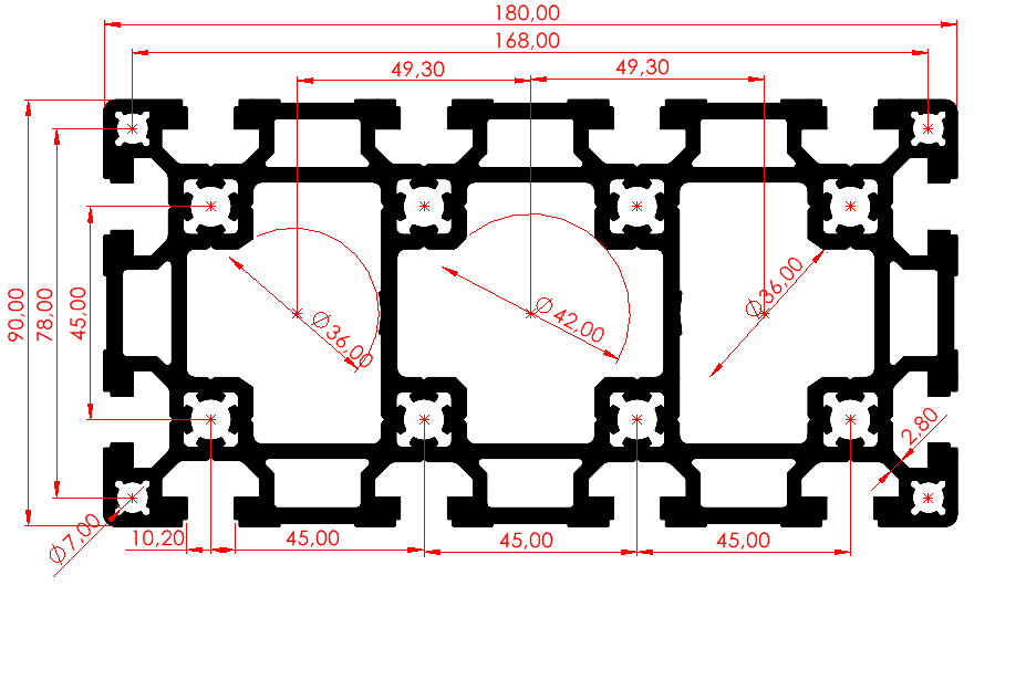 90x180 Ağır Sigma Profil