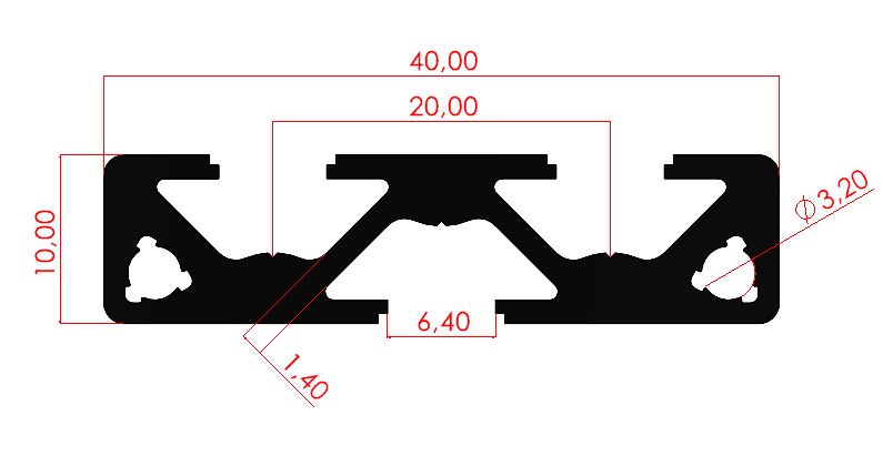 10x40 Alüminyum Sigma Profil Yüzey Kaplama 2