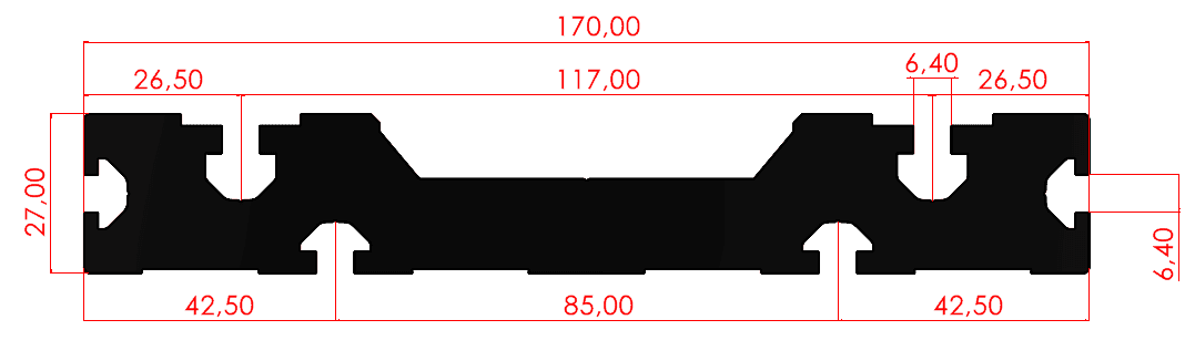 27x170 Alüminyum Sigma Profil Yüzey Kaplama 2