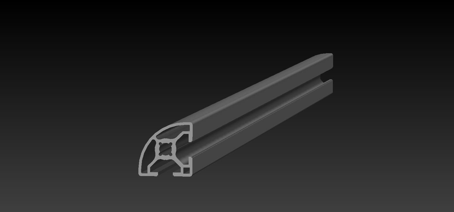 30x30 Radüslü Sigma Profil (Siyah)