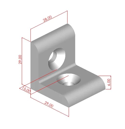 Düz Köşe Bağlantı 30x30 K8