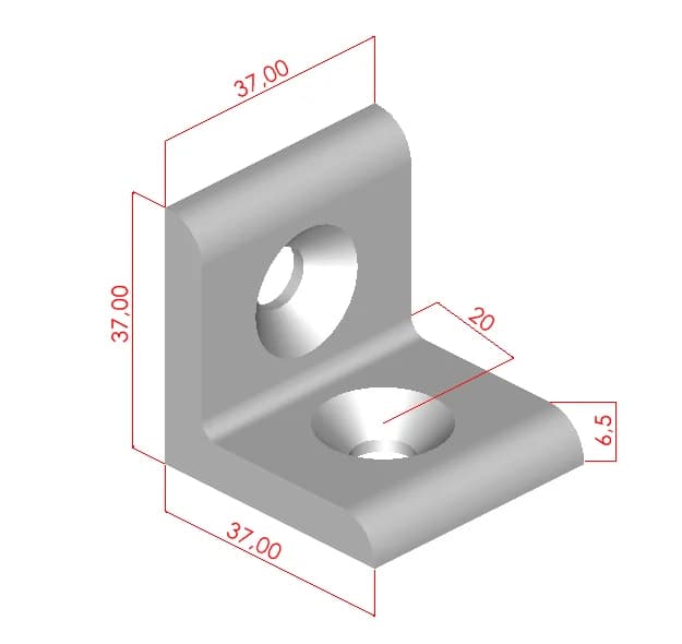 Düz Köşe Bağlantı 40x40 K10