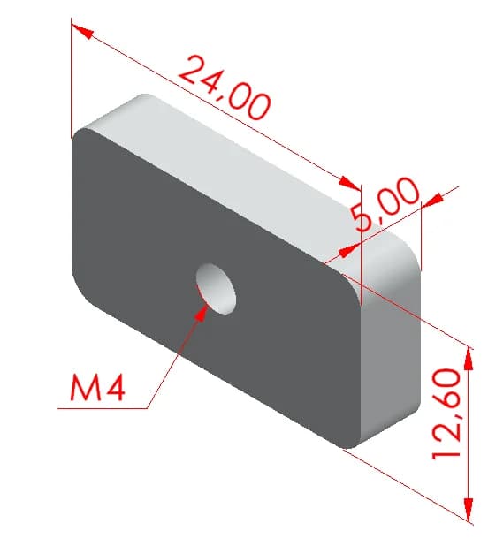 Dikdörtgen Somun Kanalı 8 - M4 2