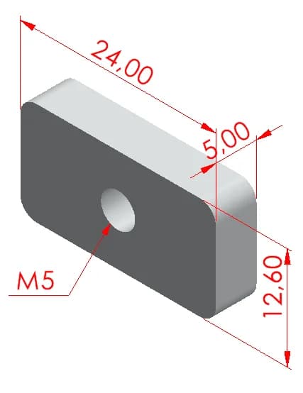 Dikdörtgen Somun Kanalı 8 - M5 2