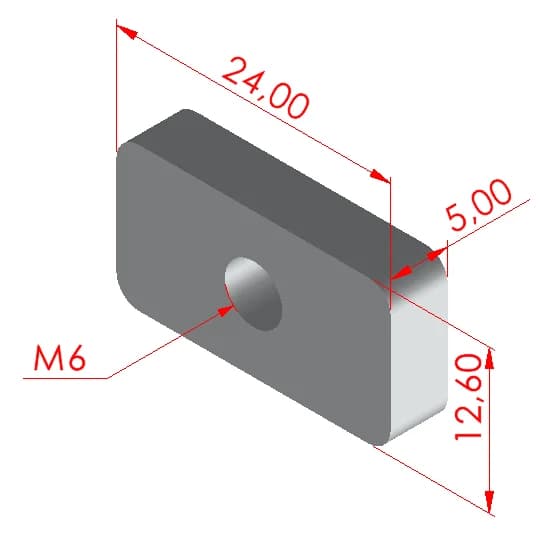 Dikdörtgen Somun Kanalı 8 - M6