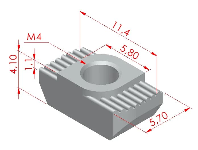  Tırtıllı Somun Kanal 6 – M4