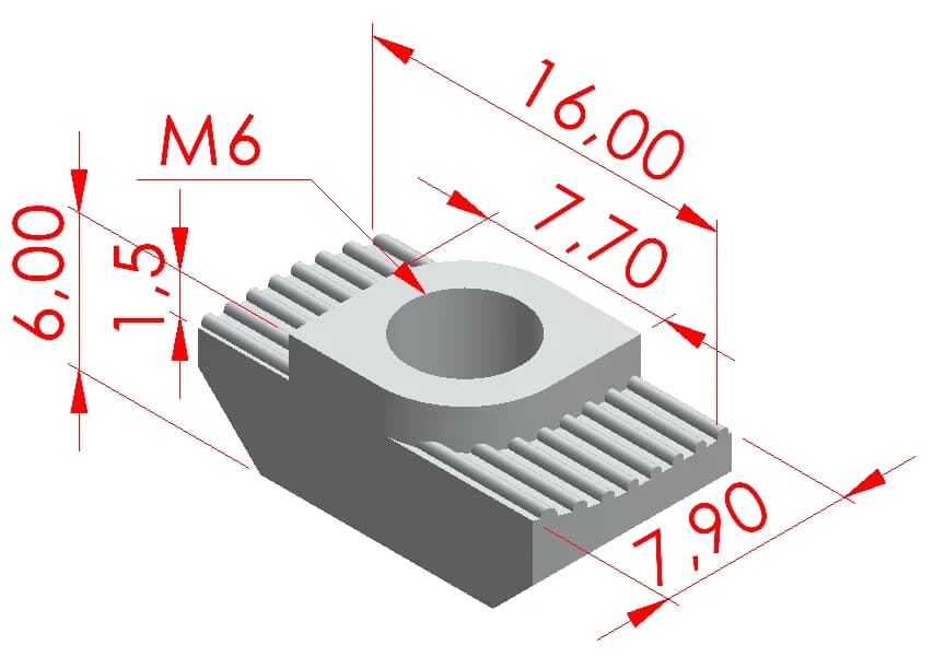  Tırtıllı Somun Kanal 8 – M6 2