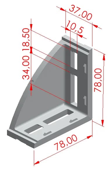 Uzun Köşe Bağlantısı 40x80