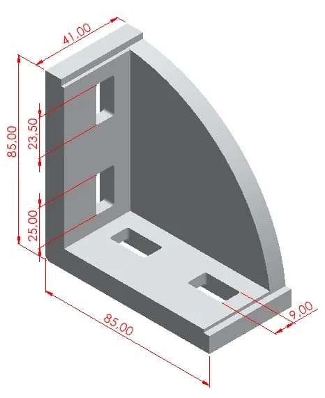 Uzun Köşe Bağlantısı 45x90