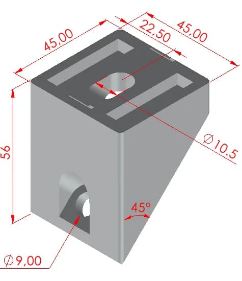 45 Dereceli Köşe Bağlantısı 45x45