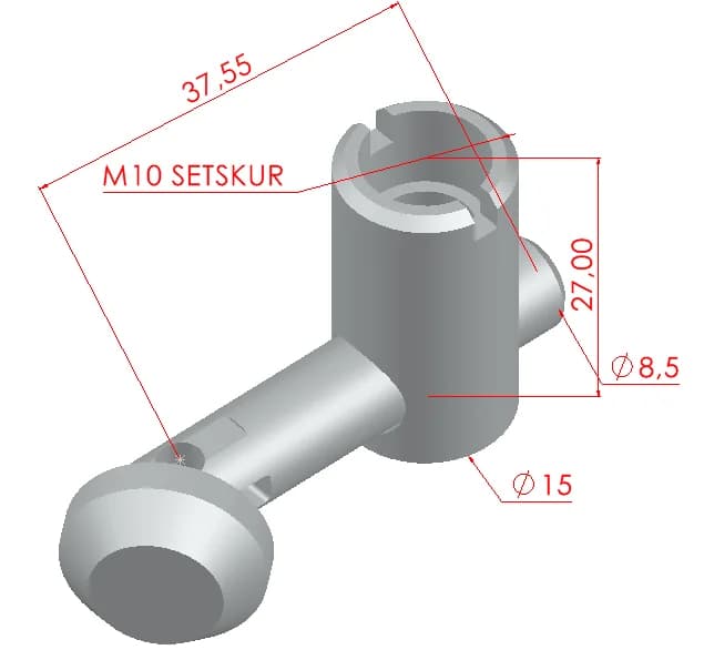Çektirme Tip Bağlantı Açılı 40X40 2
