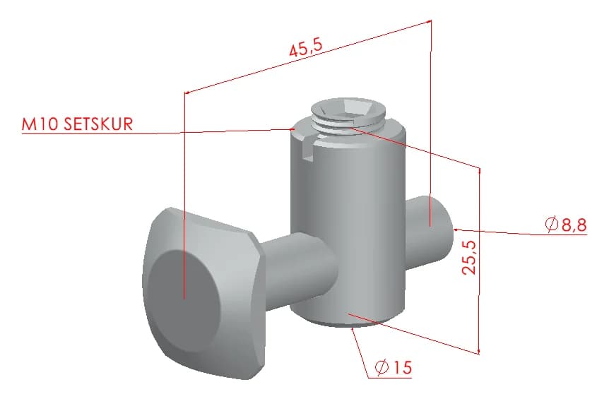 Çektirme Tip Bağlantı Düz 40X40 2