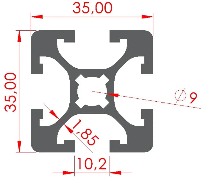 35x35 Ağır Sigma Profil