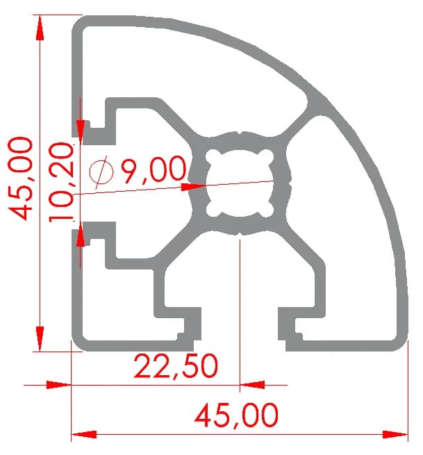 45x45 Radüslü Sigma Profil 2