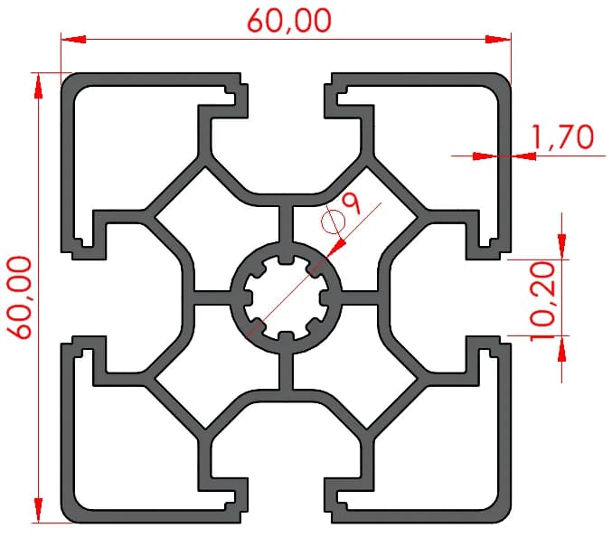 60x60 Tek Kanal Sigma Profil 2