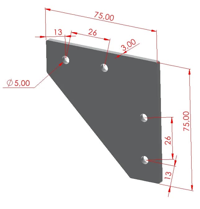 20x25 İki Yönlü Bağlantı Sacı