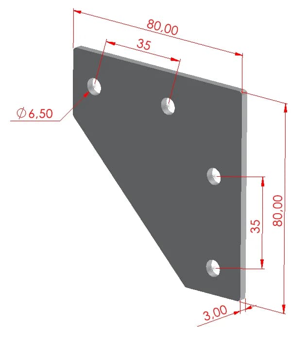 30x30 İki Yönlü Bağlantı Sacı