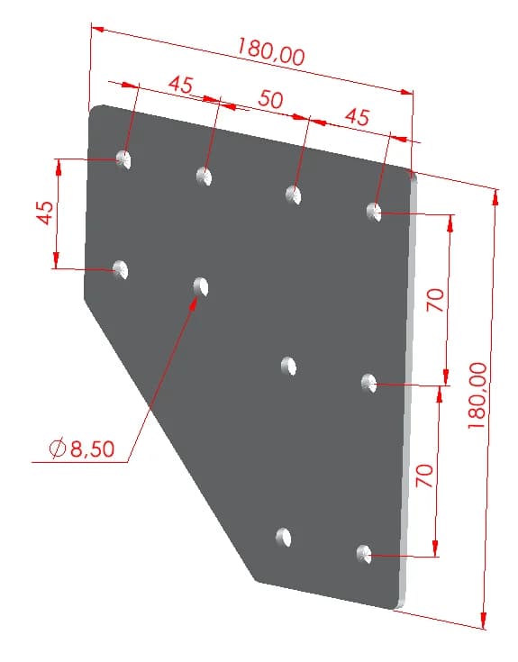 45x90 İki Yönlü Bağlantı Sacı