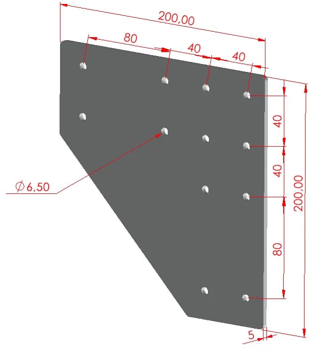 80x80 İki Yönlü Bağlantı Sacı