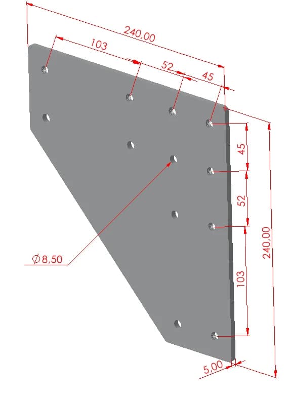 90x90 İki Yönlü Bağlantı Sacı