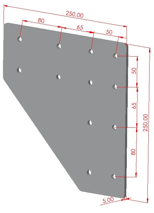 100x100 İki Yönlü Bağlantı Sacı