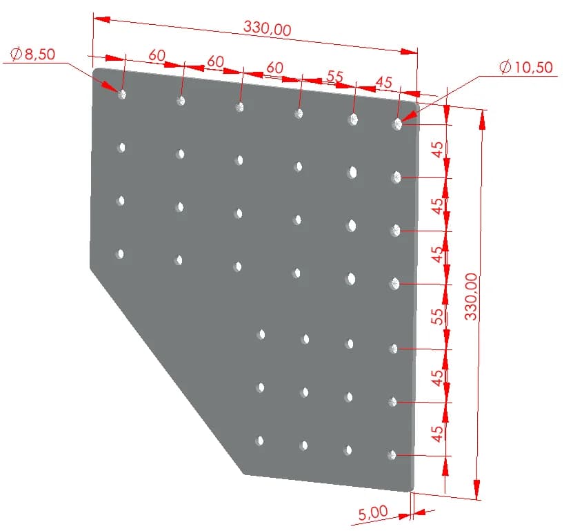 90x180 İki Yönlü Bağlantı Sacı