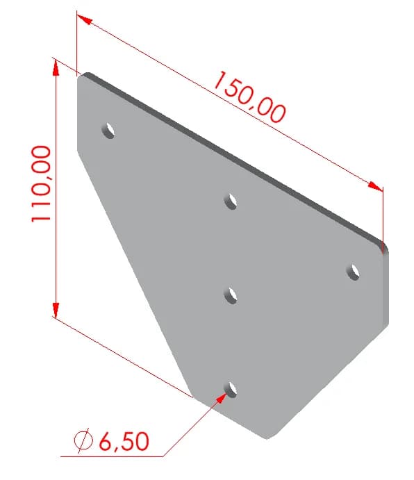 40x40 Üç Yönlü Bağlantı Sacı