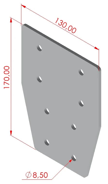 45x90 Üç Yönlü Bağlantı Sacı