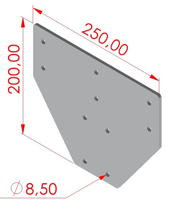 90x90 Üç Yönlü Bağlantı Sacı