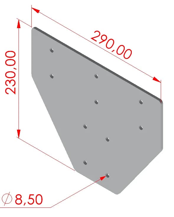 100x100 Üç Yönlü Bağlantı Sacı