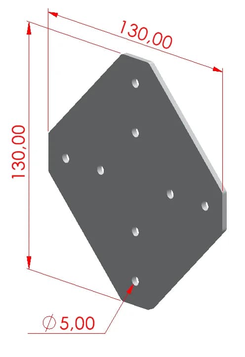 20x25 Dört Yönlü Bağlantı Sacı