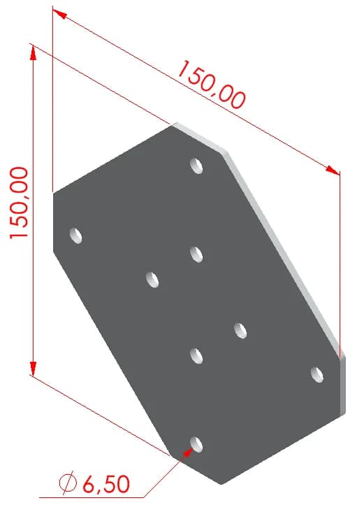 30x30 Dört Yönlü Bağlantı Sacı
