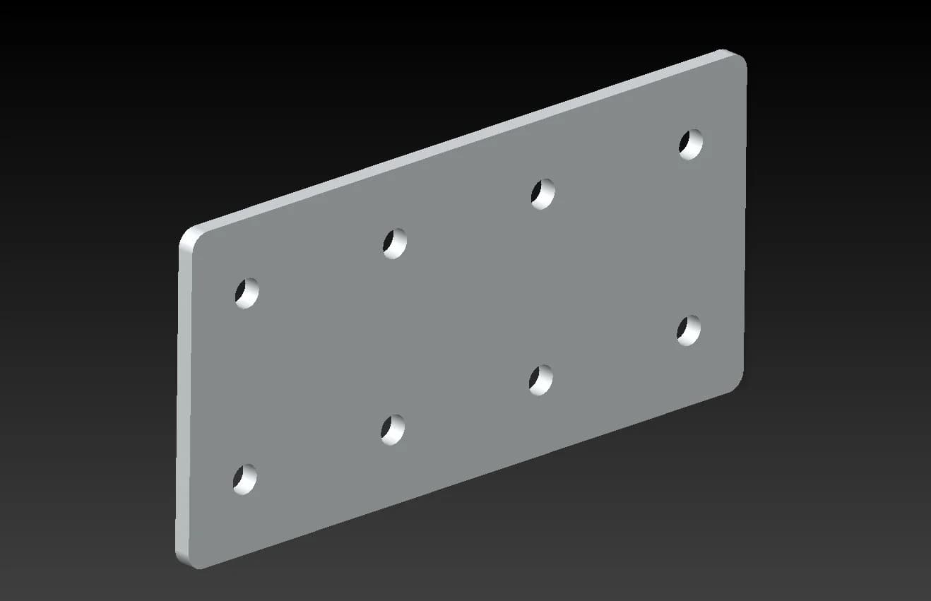 40x80 Düz Ek Bağlantı Sacı
