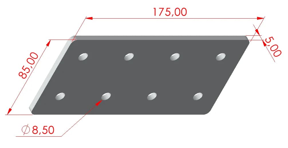 45x90 Düz Ek Bağlantı Sacı 2