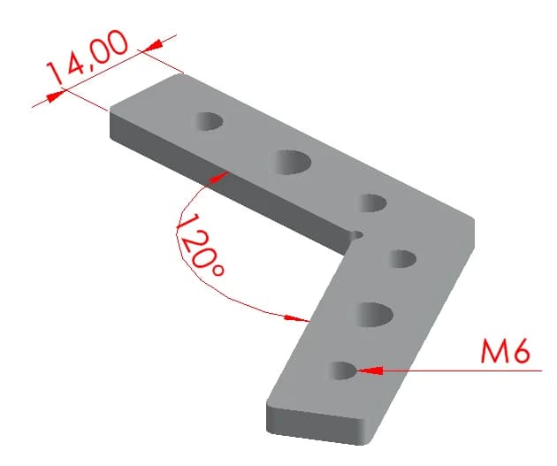 30x30 – 40x40 K8 120° Bağlantı Parçası