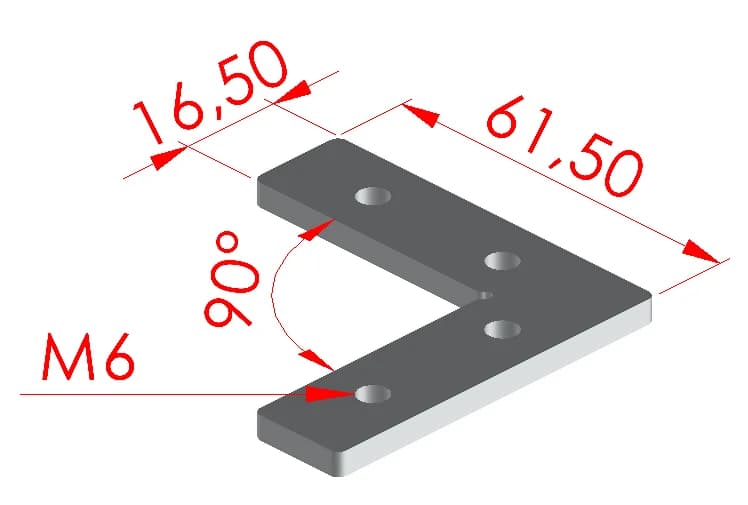40x40 90° Bağlantı Parçası