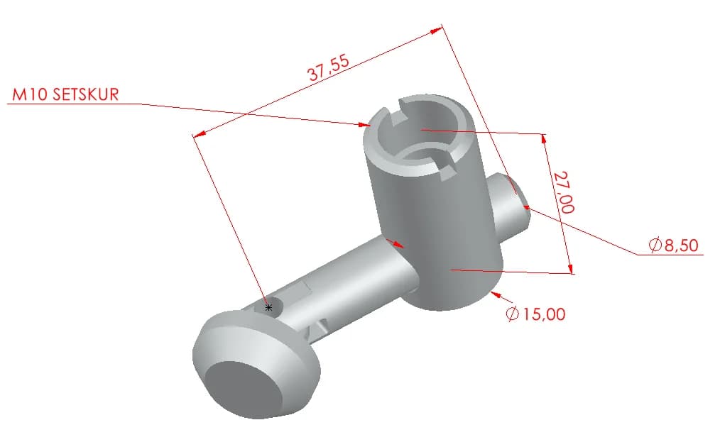Çektirme Tip Bağlantı Açılı 45x45 2