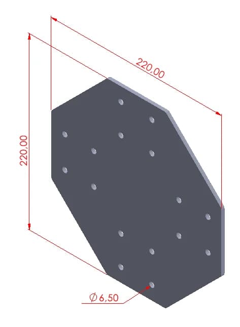 80x80 Dört Yönlü Bağlantı Sacı